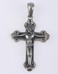 925 Sterling Silver Large Heavy Orthodox Pectoral Crucifix, Rosary Cross, Pendant, Jewelry Supply, R41