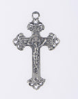 925 Sterling Silver & 24K Gold Vermeil Open Work Elaborate Crucifix with Illlumination, Jewelry Supply, R60-RV60