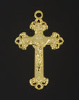 925 Sterling Silver & 24K Gold Vermeil Open Work Elaborate Pendant with Illlumination, Jewelry Supply, R60P-RV60P