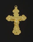 925 Sterling Silver & 24K Gold Vermeil Orthodox Cross, Jewelry Supply, R37-RV37