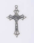 925 Sterling Silver & 24K Gold Vermeil Cross Pendant, Pendant Open Work Illumination Crucifix, Jewelry Supply, R46P-RV46P