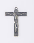 925 Sterling Silver & 24K Gold Vermeil Modernist Crucifix, Jewelry Supply, R61-RV61