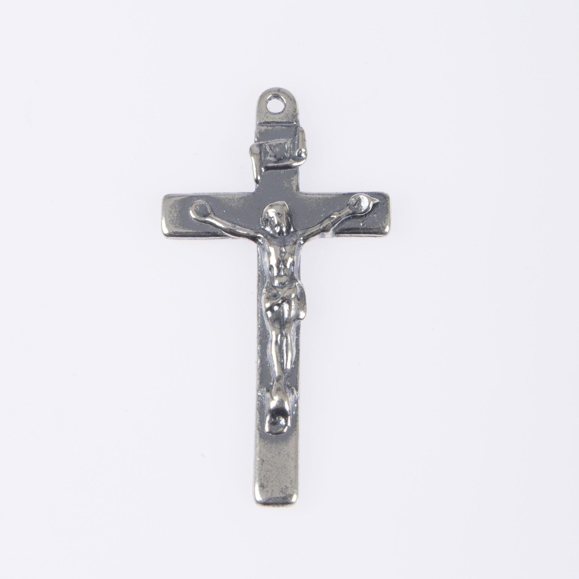 925 Sterling Silver & 24K Gold Vermeil Straight Classical Crucifix, Jewelry Supply, R64-RV64