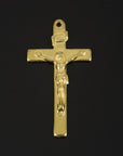925 Sterling Silver & 24K Gold Vermeil Straight Classical Crucifix, Jewelry Supply, R64-RV64