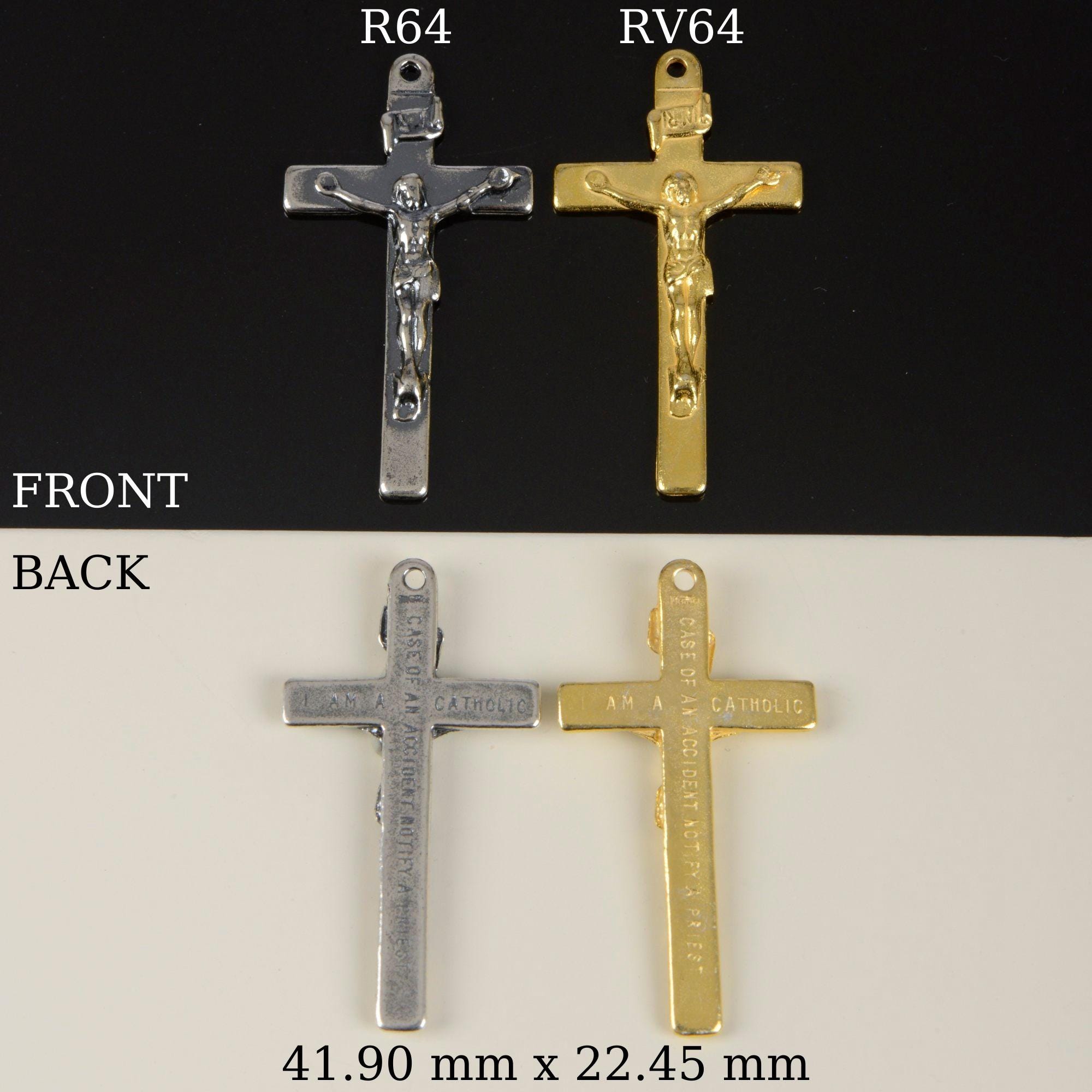 925 Sterling Silver & 24K Gold Vermeil, Straight Classical Pendant, Jewelry Supply, R64P-RV64P