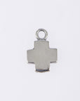 925 Sterling Silver & 24K Gold Vermeil Cross Pendant, Small and Plain Simple Square Cross, Jewelry Supply, R31-RV31