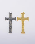 925 Sterling Silver & 24K Gold Vermeil Saint Therese Rosary Center, Jewelry Supply, R54-RV54