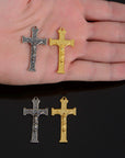 925 Sterling Silver & 24K Gold Vermeil Saint Therese Rosary Center, Jewelry Supply, R54-RV54