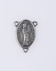 925 Sterling Silver & 24K Gold Vermeil Our Lady of Notre Dame of Paris with Cathedral on reverse Rosary Center, Jewelry Supply, R81-RV81