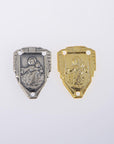 925 Sterling Silver & 24K Gold Vermeil Lady of Carmel and Sacred heart Rosary Center, Jewelry Supply, R94-RV94