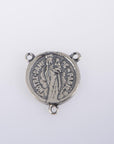 925 Sterling Silver & 24K Gold Vermeil Notre Dame of Paris Rosary Center, Jewelry Supply, R97-RV97