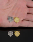 925 Sterling Silver & 24K Gold Vermeil Notre Dame of Paris Rosary Center, Jewelry Supply, R97-RV97
