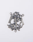 925 Sterling Silver & 24K Gold Vermeil Rosary Center, St Michael open Work Rosary Center, Jewelry Supply, R104-RV104
