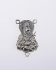925 Sterling Silver & 24K Gold Vermeil Rosary Center, Mater Dolorosa 3D Bust Rosary Center, Jewelry Supply, R110-RV110