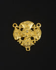 925 Sterling Silver & 24K Gold Vermeil Rosary Center, Heavy Jerusalem Cross Rosary Center, Jewelry Supply, R105-RV105