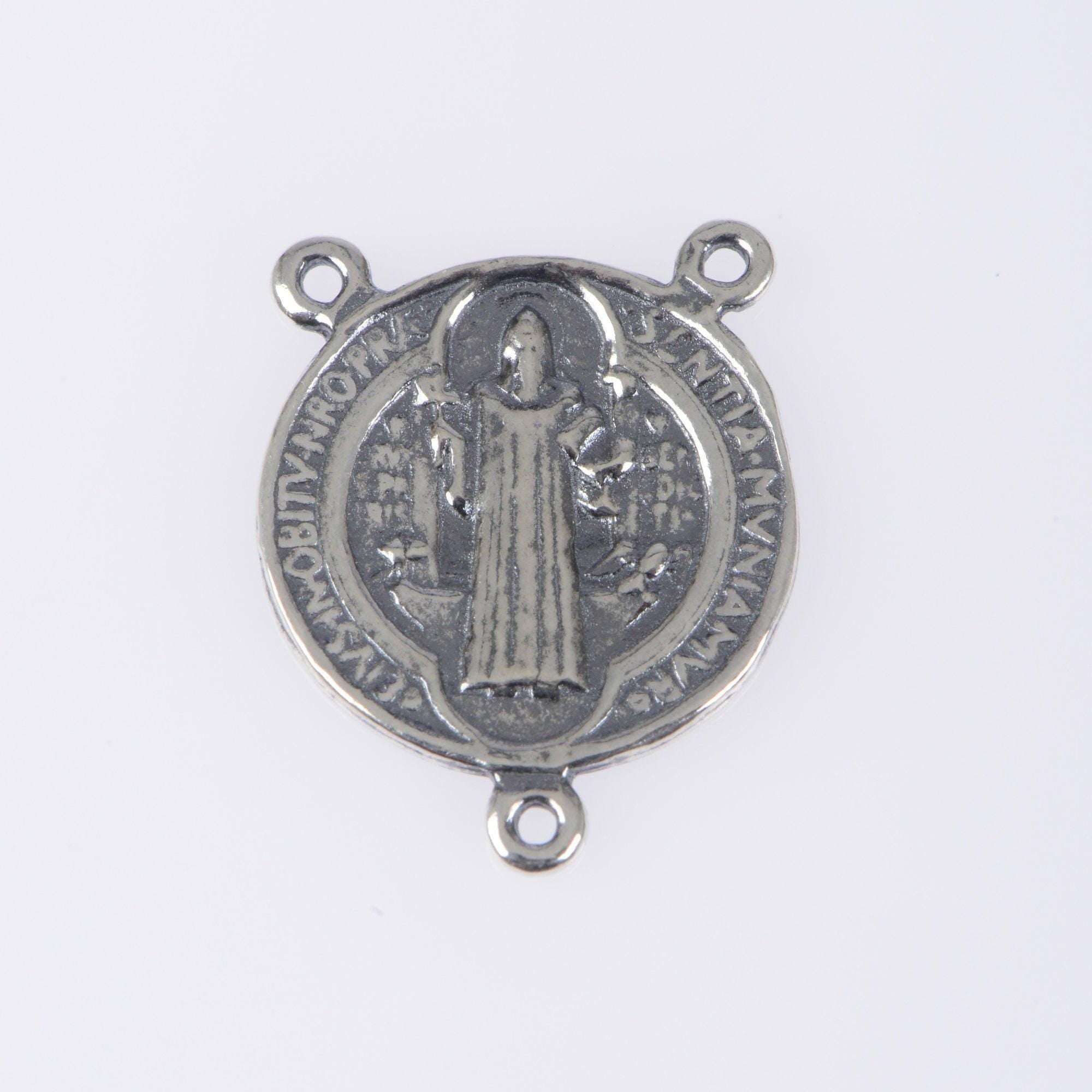 925 Sterling Silver & 24K Gold Vermeil Rosary Center, Saint Augustine Rosary Center, Jewelry Supply, R108-RV108