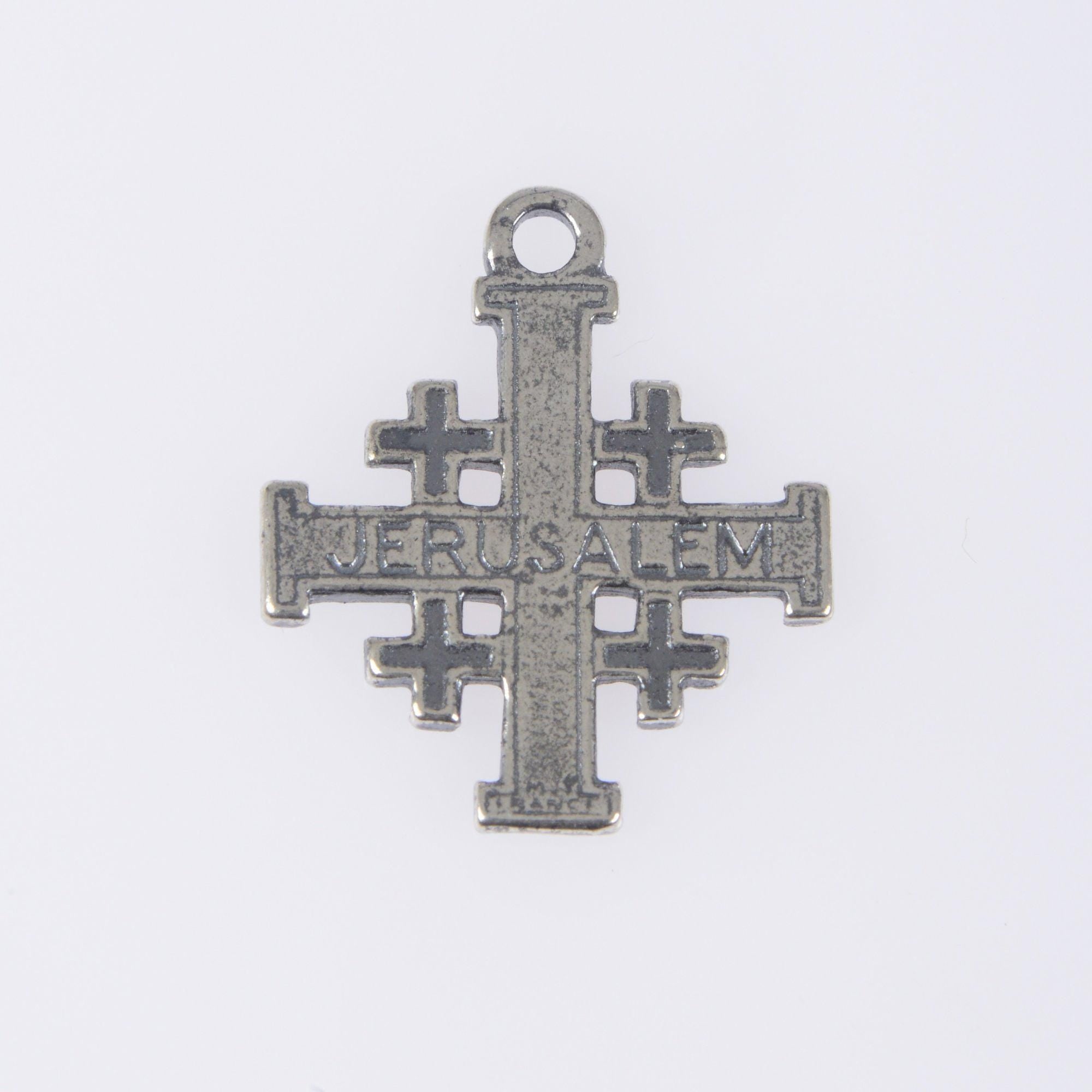 925 Sterling Silver & 24K Gold Vermeil Small Jerusalem Pendant Cross, R67P-RV67P