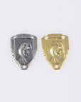 925 Sterling Silver & 24K Gold Vermeil Our Lady of Lourdes Rosary Center, Jewelry Supply, R83-RV83