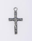 925 Sterling Silver & 24K Gold Vermeil Cross Pendant, Small Orthodox Crucifix, Jewelry Supply, R39-RV39