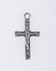 925 Sterling Silver & 24K Gold Vermeil Cross Pendant, Pendant Small Orthodox Crucifix, Jewelry Supply, R39P-RV39P
