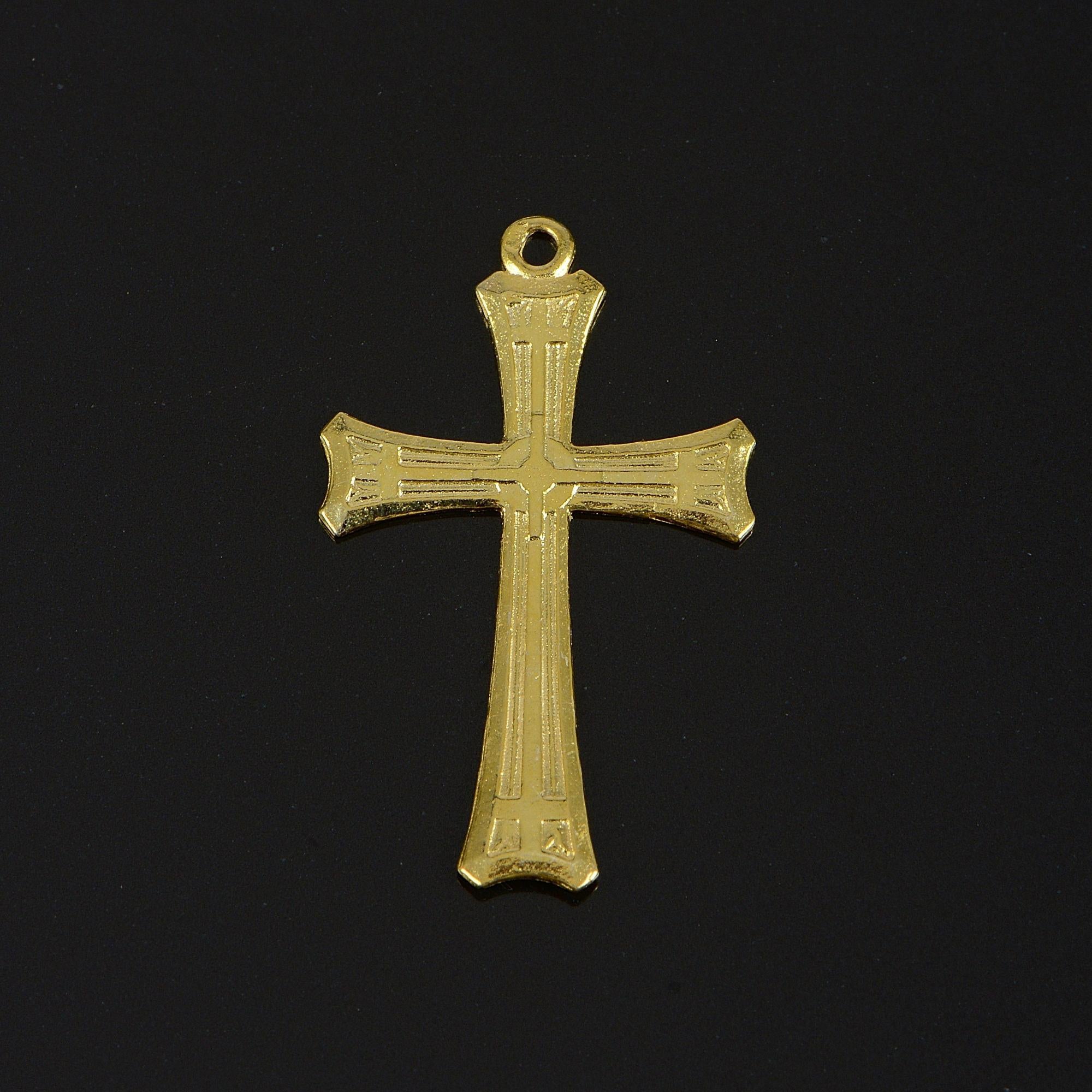 925 Sterling Silver & 24K Gold Vermeil Straight lines Art Deco Pendant, Jewelry Supply, R59P-RV59P