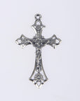 925 Sterling Silver & 24K Gold Vermeil Open Work Pendant with Daisies, Jewelry Supply, R62P-RV62P