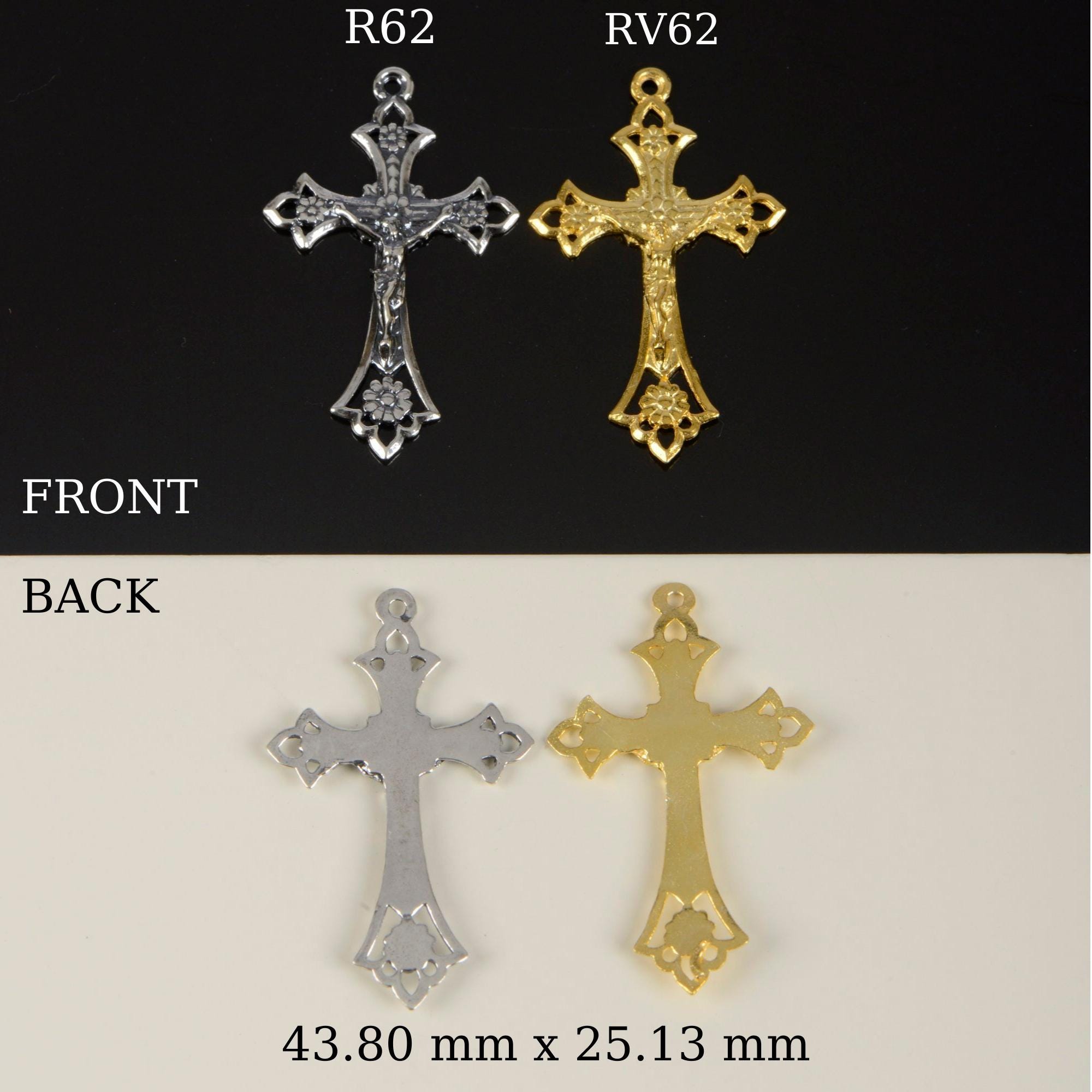925 Sterling Silver & 24K Gold Vermeil Open Work Pendant with Daisies, Jewelry Supply, R62P-RV62P