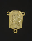 925 Sterling Silver & 24K Gold Vermeil Virgin Mary Bayeux Lisieux Rosary Center, Jewelry Supply, R71-RV71