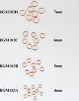 925 Silver Rose Gold High Quality CLOSED Jump Rings, CLOSED Jump Rings, Sterling Silver Closed Rings Jewelry Supplies, RGM103A-D