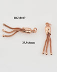 925 Sterling Silver Rose Gold Small Tassels, Handmade Silver Tassels, 925 Solid Silver Tassels, Pendants Tassels, Jewelry Supply, RGM107