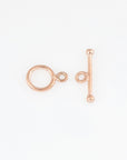 925 Sterling Silver Rose Gold Toggle Clasps, Silver Toggle Clasp, Plain Toggle Clasp Set, Jewelry Making Supplies, Jewelry Findings, RGM59B