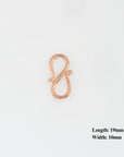 925 Solid Silver Rose Gold S Clasps, Solid Silver Hook Claspsin Gold, Gold S Clasps Connectors, Jewelry Supplies, Jewelry Findings, RGM65B