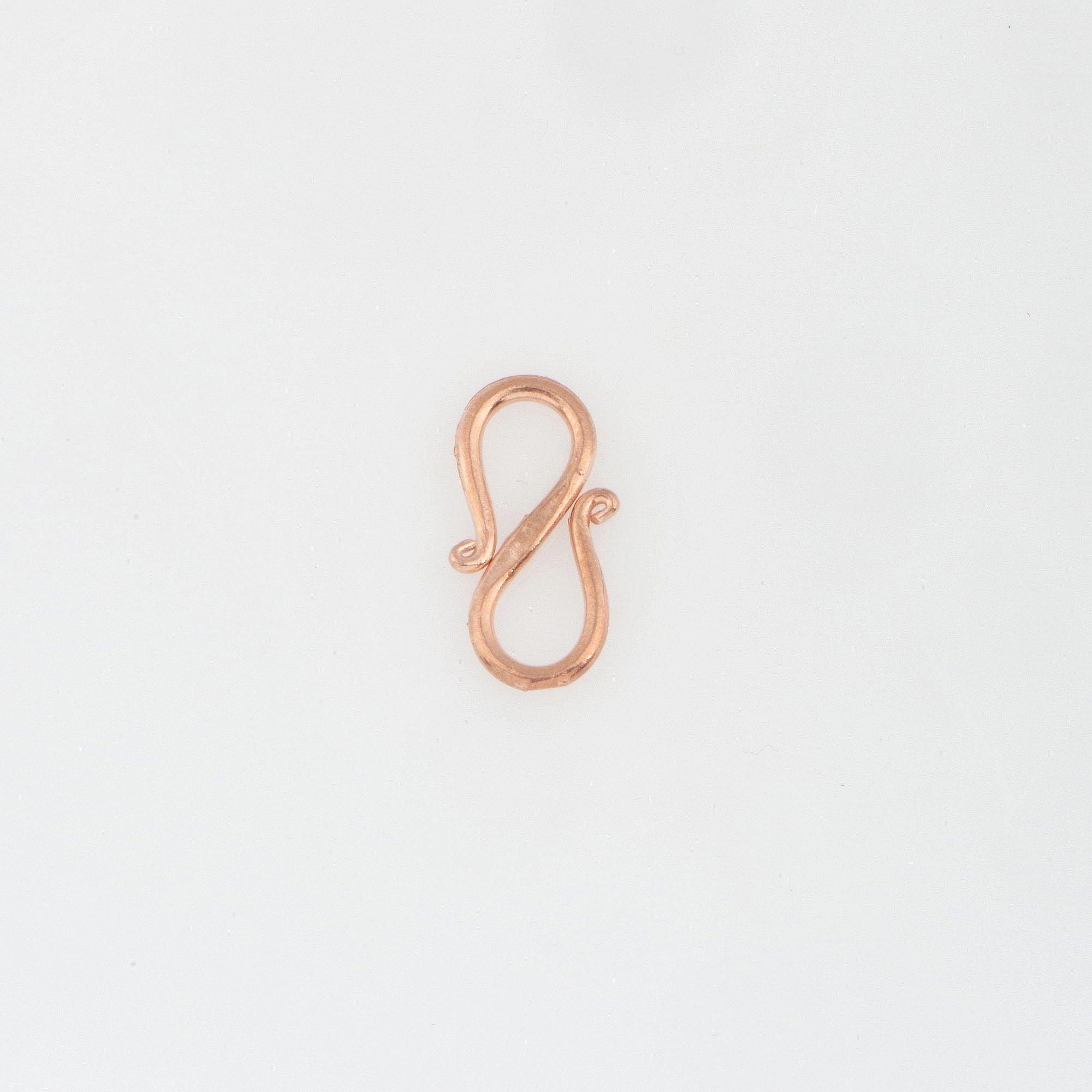 925 Solid Silver Rose Gold S Clasps, Solid Silver Hook Claspsin Gold, Gold S Clasps Connectors, Jewelry Supplies, Jewelry Findings, RGM65B