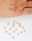 925 Sterling Silver Rose Gold Dia 5mm & Ga.18 Open Jump Rings, tough, Jewelry Supplies, 10 Pces, Findings, RGM68B