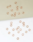925 Sterling Silver Rose Gold Dia 5mm & Ga.18 Open Jump Rings, tough, Jewelry Supplies, 10 Pces, Findings, RGM68B