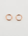925 Sterling Silver Rose Gold Dia 6.5mm & Ga.18 Open Jump Rings, tough, 8 pces, Jewelry Supplies, Findings, RGM68C