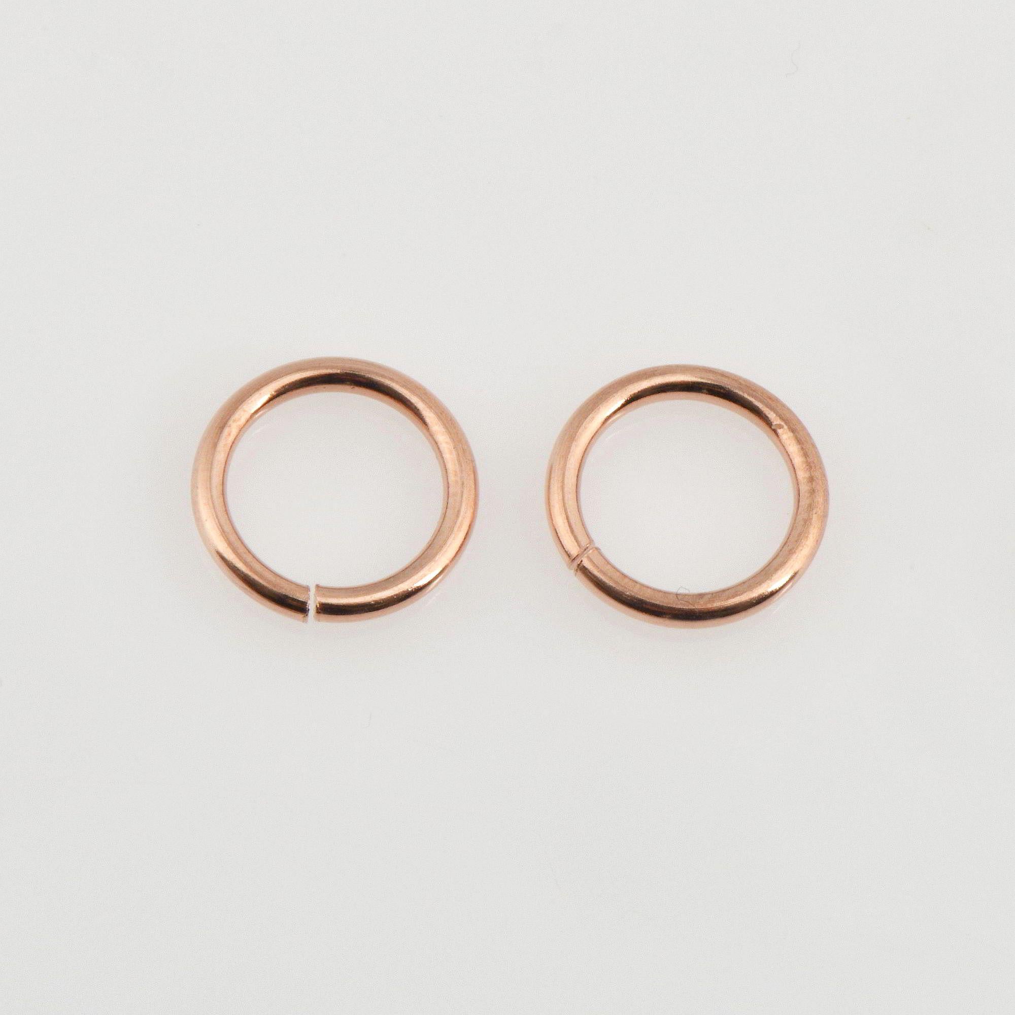 925 Sterling Silver Rose Gold Open Jump Rings, tough, High Quality Dia 11.5mm & Ga.14 in Silver, 3 Pces, Jewelry Supplies, Findings RGM68E