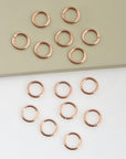 925 Sterling Silver Rose Gold Open Jump Rings, tough, High Quality Dia 11.5mm & Ga.14 in Silver, 3 Pces, Jewelry Supplies, Findings RGM68E