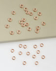 Dia 4mm & Ga.2 925 Sterling Silver Rose Gold CLOSED Jump Rings, tough, Silver Hollow Rings, Jewelry Supplies, Findings, RGM103A