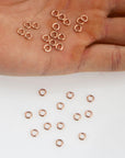 Dia 5mm & Ga.3 925 Sterling Silver Rose Gold CLOSED Jump Rings, Tough, Hollow jump Rings, Jewelry Supplies, Findings, RGM103B