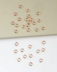 Dia 5mm & Ga.3 925 Sterling Silver Rose Gold CLOSED Jump Rings, Tough, Hollow jump Rings, Jewelry Supplies, Findings, RGM103B
