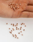 925 Silver Rose Gold Diamond Cut 4mm Round Beads, Laser Multi Diamond Cut Beads, Moon Cut Spacer Beads, Jewelry Crafting Supplies, RGM2C