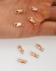 925 Sterling Silver Rose Gold Lobster Clasp, Silver Trigger Clasp, Spring Clasp, Jewelry Making Supplies, Jewelry Making Findings, RGM55A