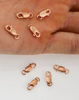 925 Sterling Silver Rose Gold Lobster Clasp, Silver Trigger Clasp, Spring Clasp, Jewelry Making Supplies, Jewelry Making Findings, RGM55A-D