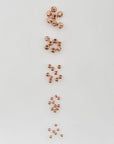 925 Silver Rose Gold Diamond Cut Round Beads, Silver Laser Multi Diamond Cut Beads, Moon Cut Spacer Beads, Jewelry Supplies, RGM2 A-F