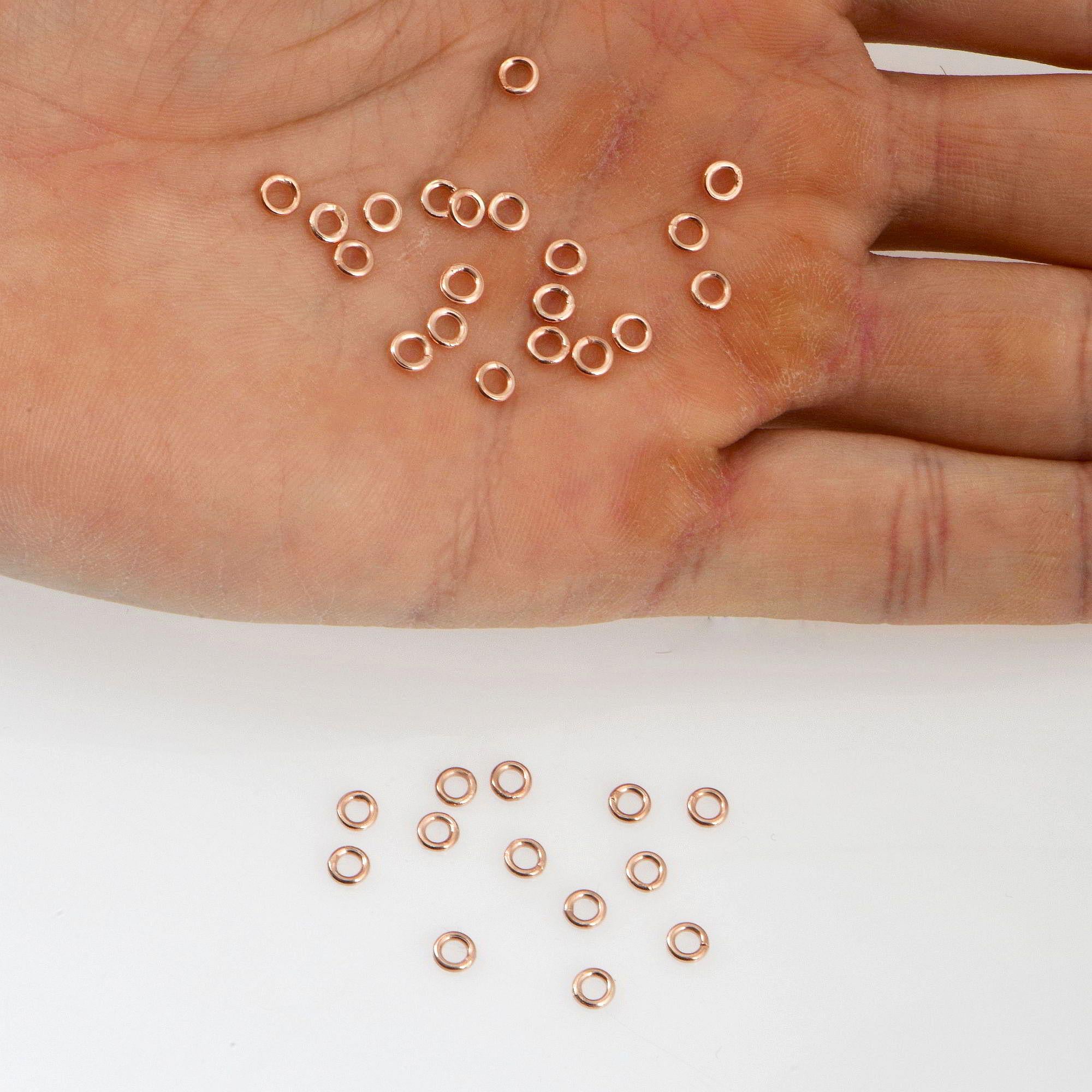 925 Silver Rose Gold High Quality CLOSED Jump Rings, CLOSED Jump Rings, Sterling Silver Closed Rings Jewelry Supplies, RGM103A-D