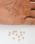 925 Silver Rose Gold High Quality CLOSED Jump Rings, CLOSED Jump Rings, Sterling Silver Closed Rings Jewelry Supplies, RGM103A-D