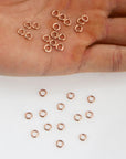 925 Silver Rose Gold High Quality CLOSED Jump Rings, CLOSED Jump Rings, Sterling Silver Closed Rings Jewelry Supplies, RGM103A-D