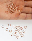 925 Silver Rose Gold High Quality CLOSED Jump Rings, CLOSED Jump Rings, Sterling Silver Closed Rings Jewelry Supplies, RGM103A-D