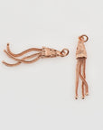 925 Sterling Silver Rose Gold Small Tassels, Handmade Silver Tassels, 925 Solid Silver Tassels, Pendants Tassels, Jewelry Supply, RGM107